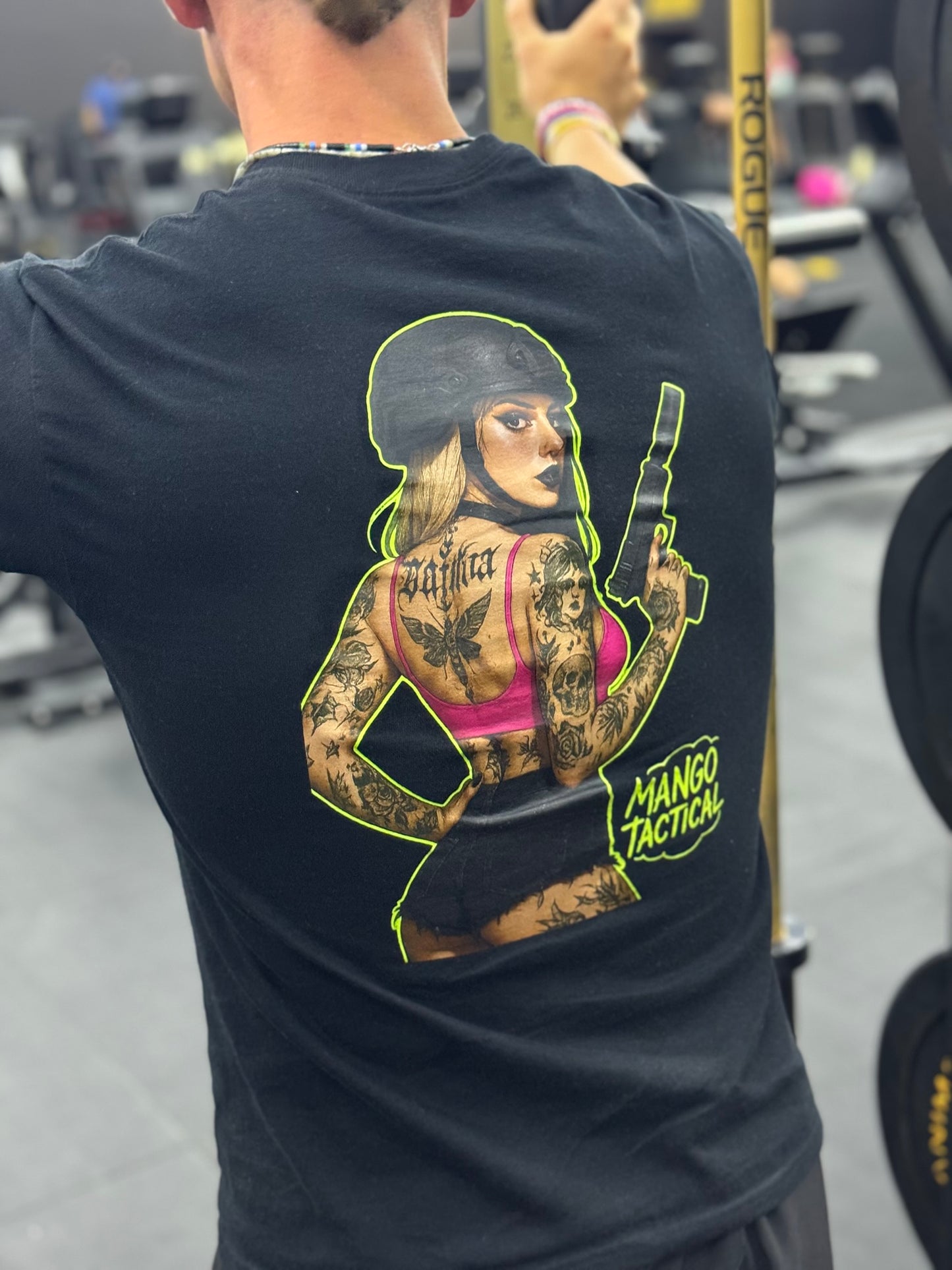Pink Top, Black Ops Tee